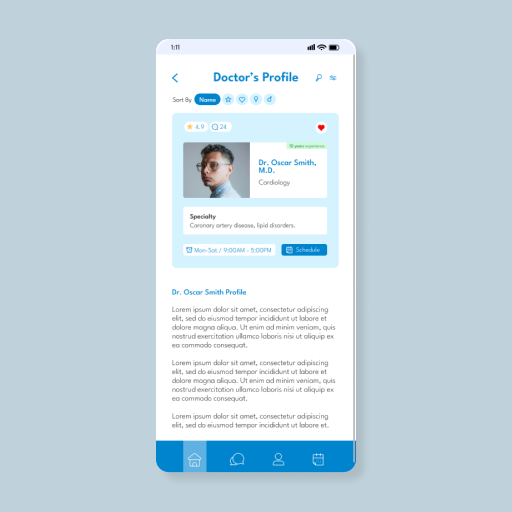 UI design of a mobile product catalog